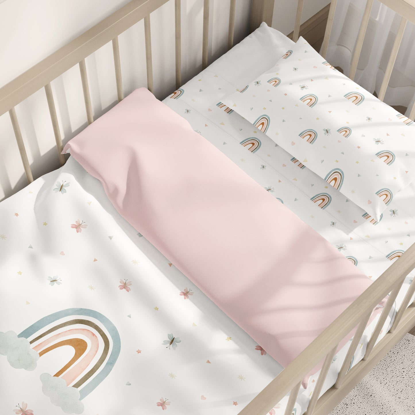 Rainbow Crib Duvet Cover