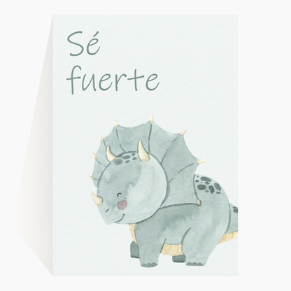 Lámina Infantil Dinosaurio frase se fuerte