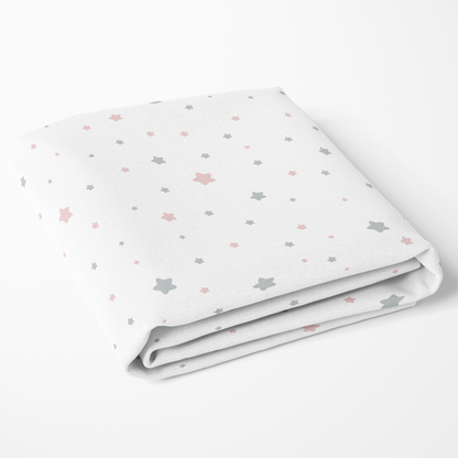 Pink Stars Crib Sheet Set