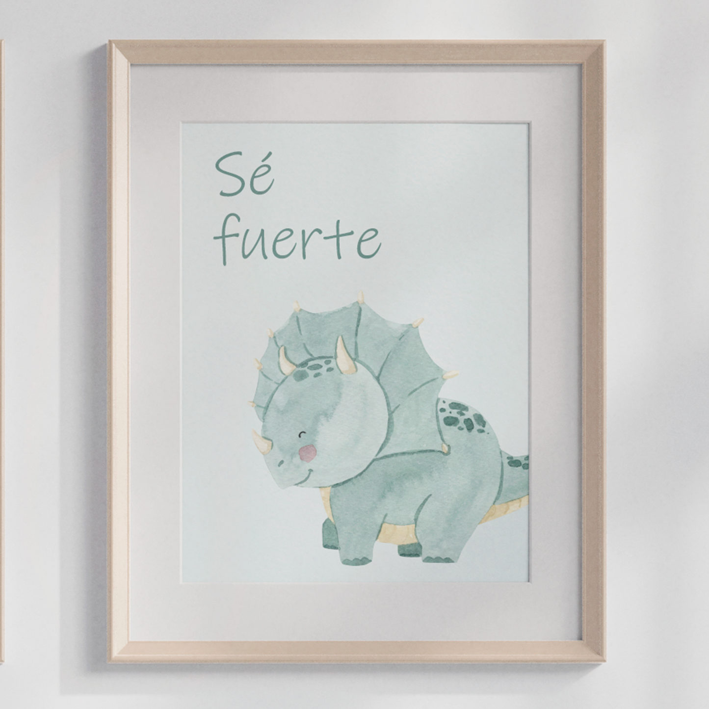 Lámina Infantil Dinosaurio frase se fuerte