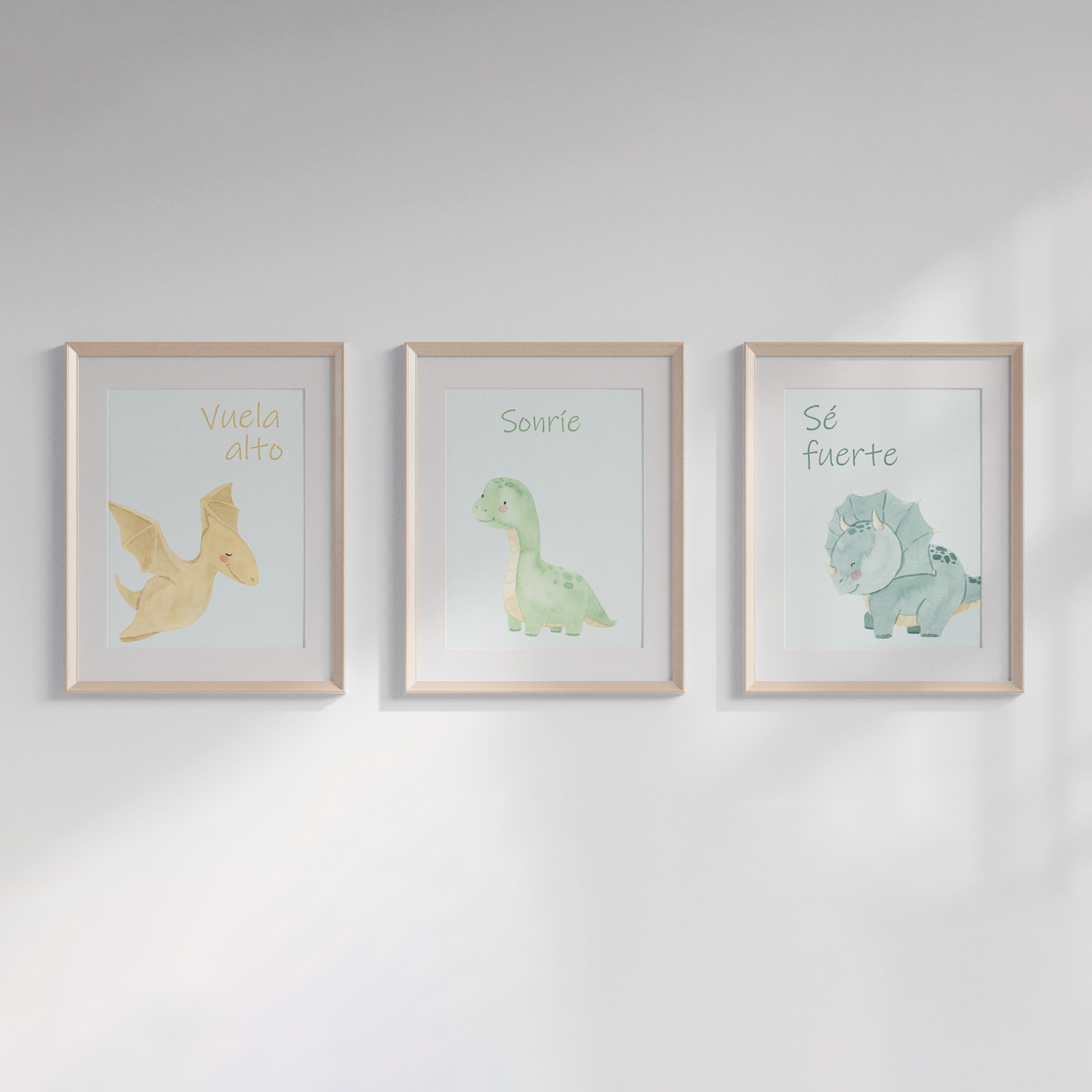 Children's print Dinosaur phrase be strong