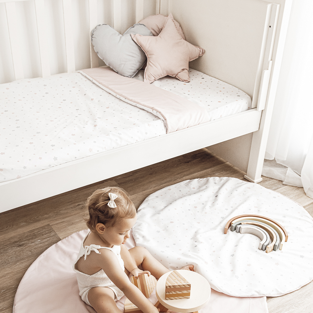 Pink Star Crib Duvet Cover