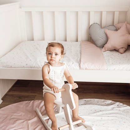 Pink Stars Crib Sheet Set