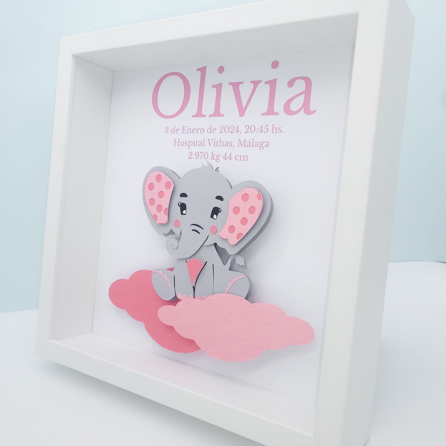 Cuadro 3D Personalizado Elefante