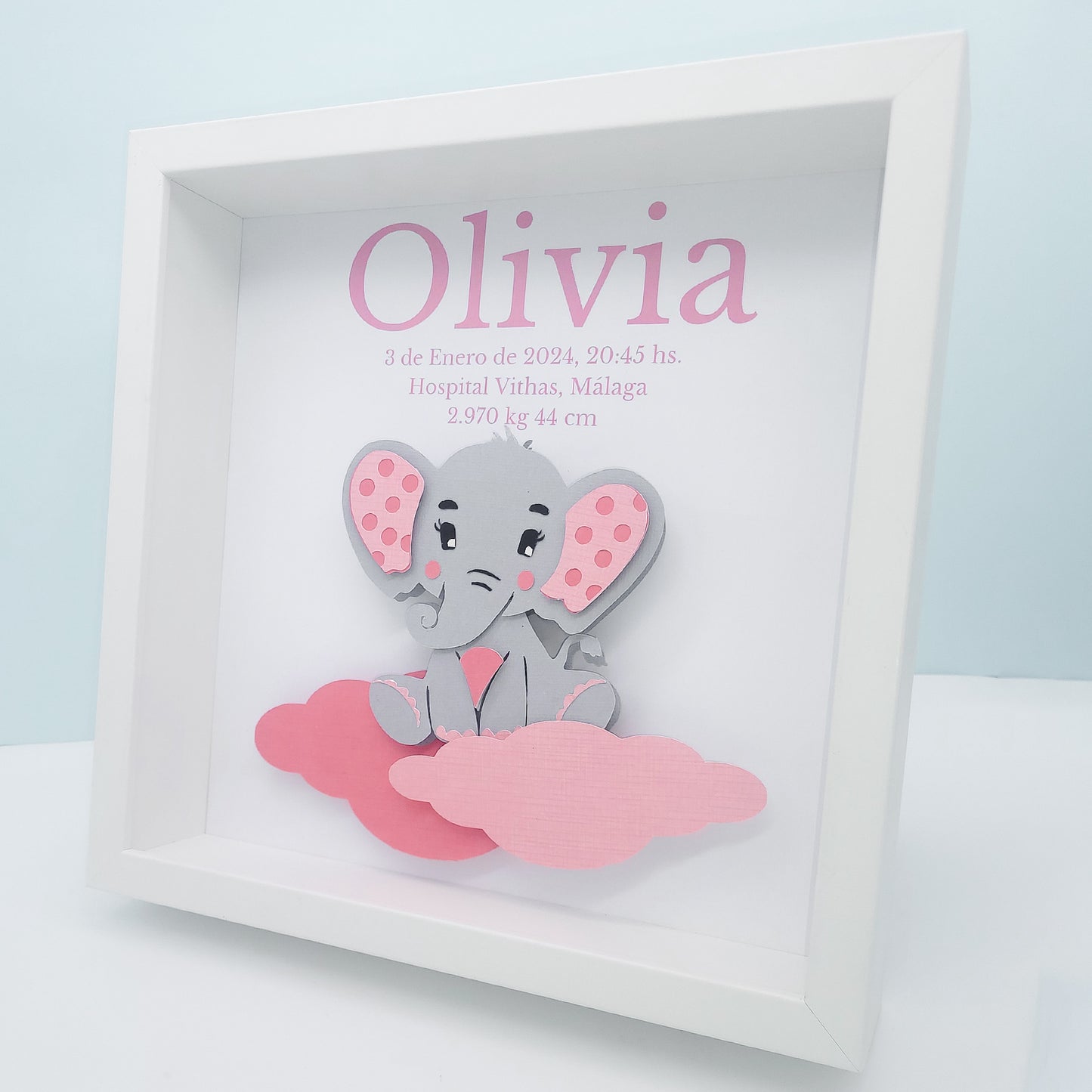 Cuadro 3D Personalizado Elefante