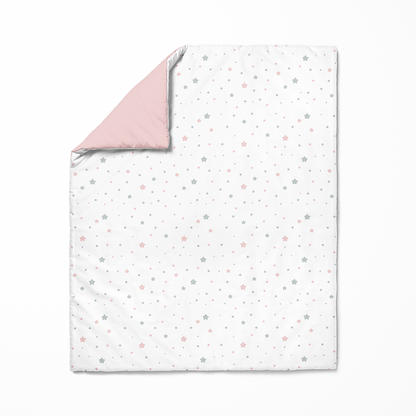 Pink Star Crib Duvet Cover