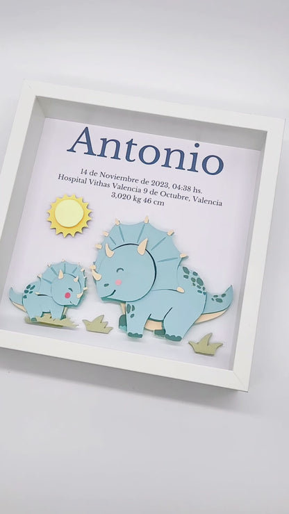 Cuadro 3D Personalizado Dinosaurio